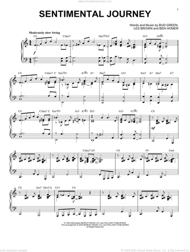 Sentimental Journey [Jazz version] (arr. Brent Edstrom)