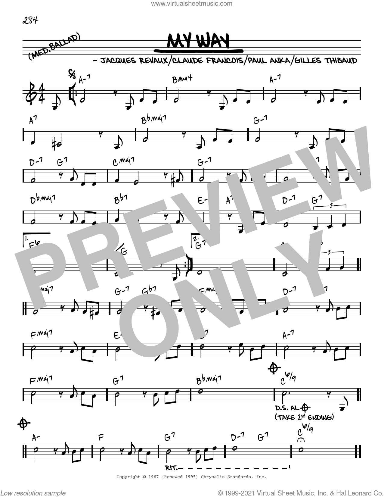 My Way [Reharmonized version] (arr. Jack Grassel)