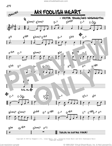 My Foolish Heart [Reharmonized version] (arr. Jack Grassel)