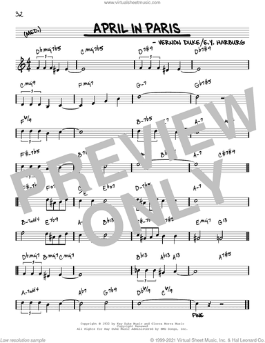 April In Paris [Reharmonized version] (arr. Jack Grassel)