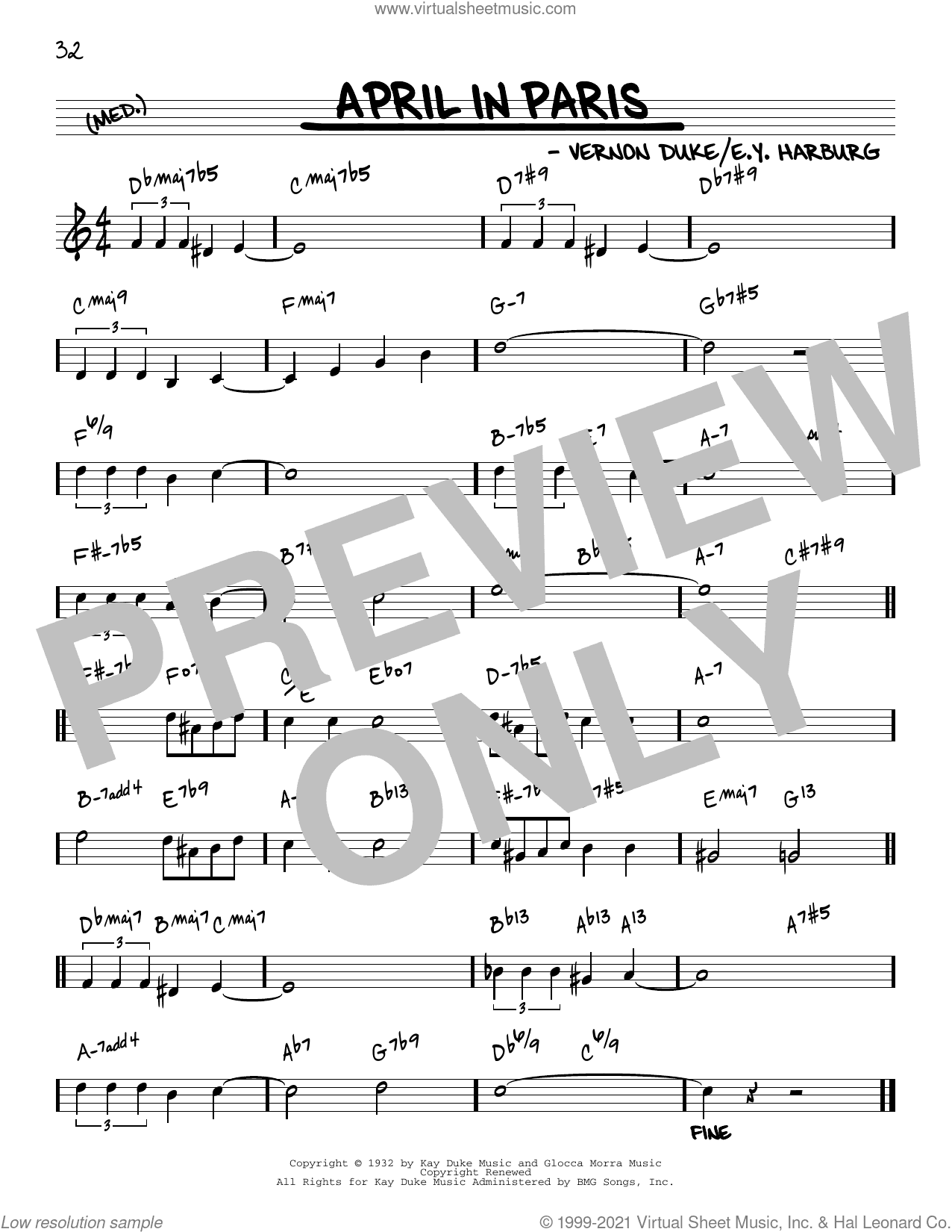 April In Paris [Reharmonized version] (arr. Jack Grassel)