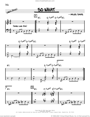 So What [Reharmonized version] (arr. Jack Grassel)