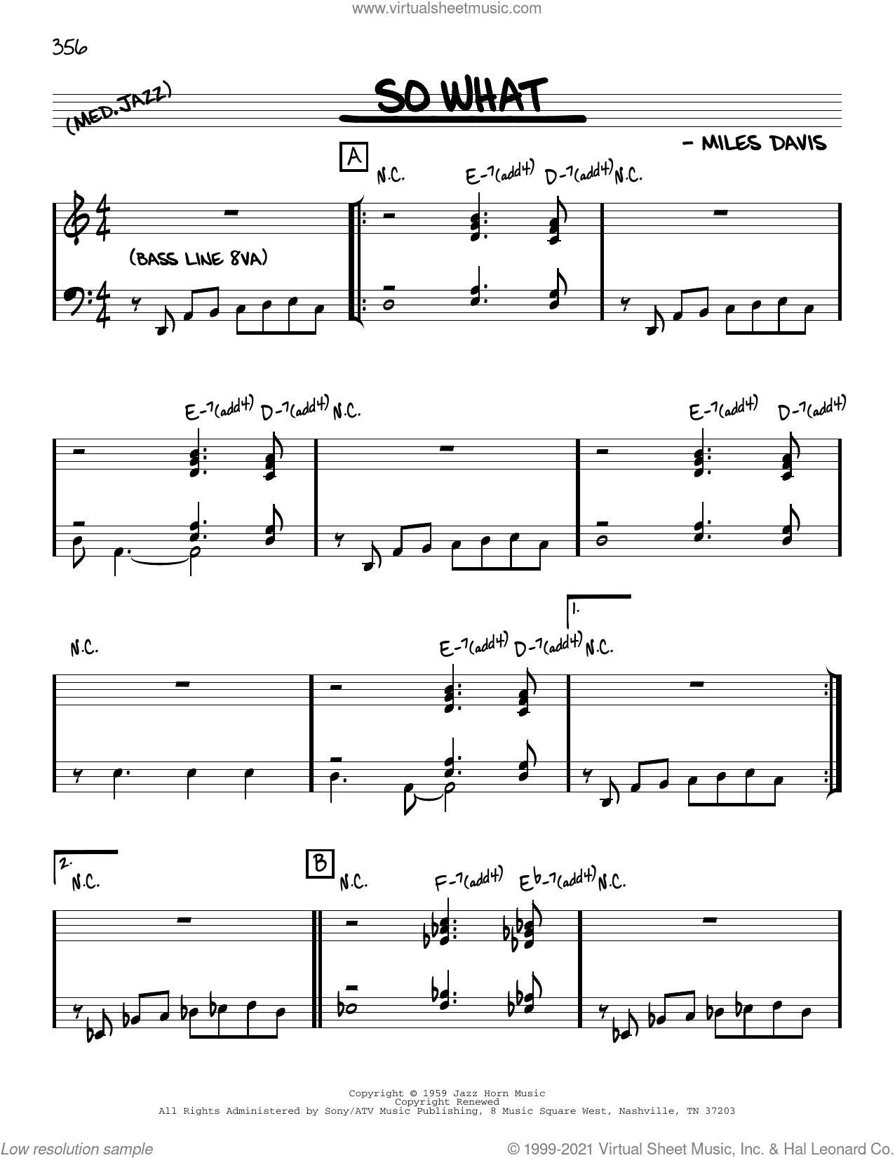 So What [Reharmonized version] (arr. Jack Grassel)
