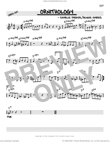 Ornithology [Reharmonized version] (arr. Jack Grassel)