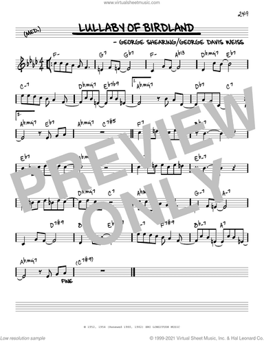 Lullaby Of Birdland [Reharmonized version] (arr. Jack Grassel)