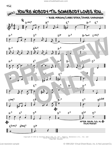 You're Nobody 'til Somebody Loves You [Reharmonized version] (arr. Jack Grassel)