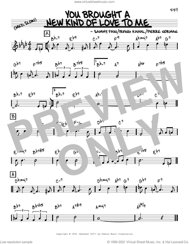 You Brought A New Kind Of Love To Me [Reharmonized version] (arr. Jack Grassel)