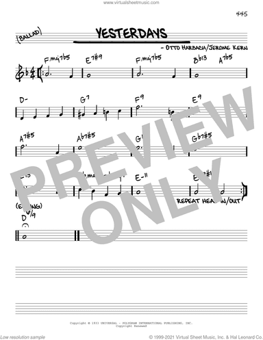 Yesterdays [Reharmonized version] (arr. Jack Grassel)