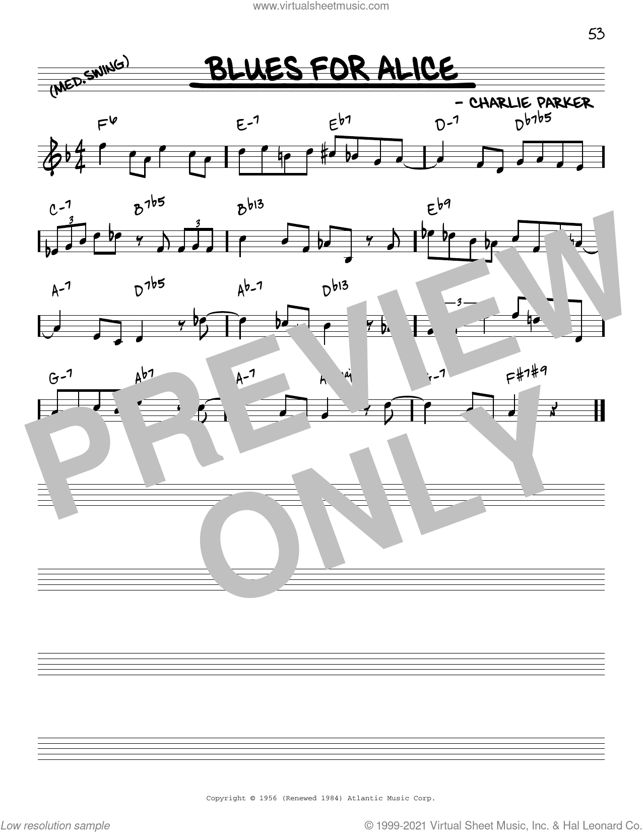 Blues For Alice [Reharmonized version] (arr. Jack Grassel)