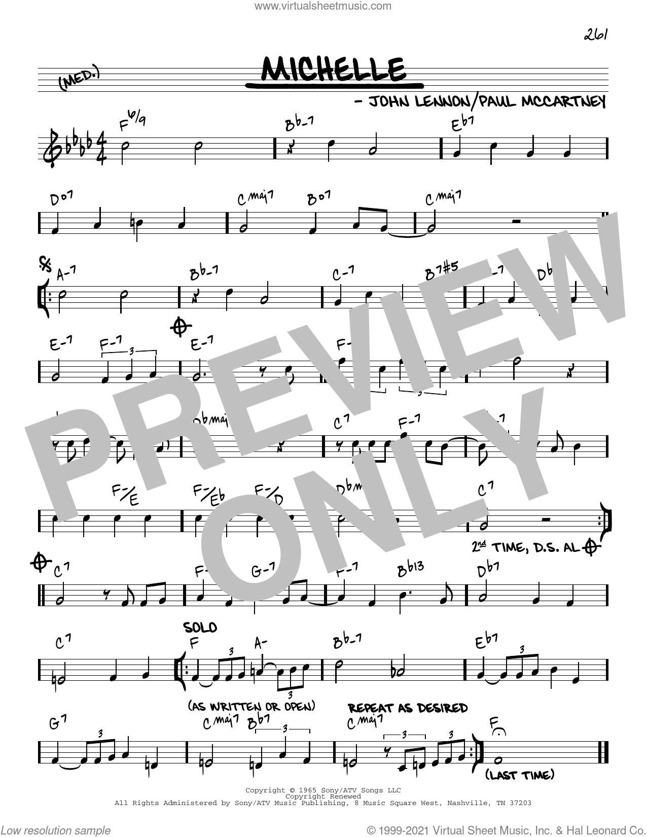 Michelle [Reharmonized version] (arr. Jack Grassel)