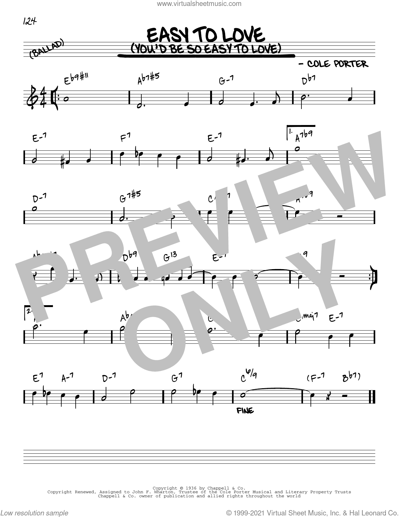 Easy To Love (You'd Be So Easy To Love) [Reharmonized version] (arr. Jack Grassel)