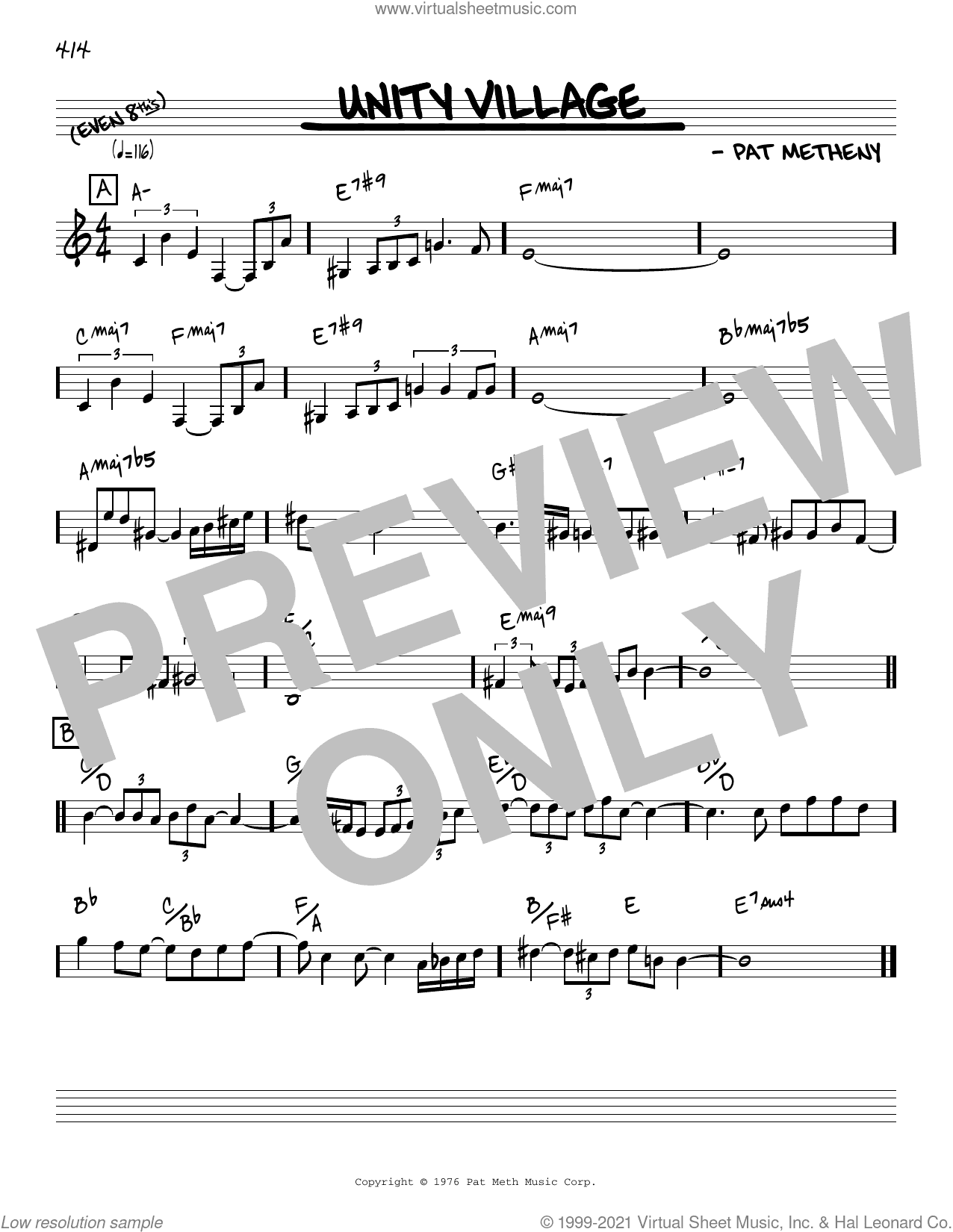 Unity Village [Reharmonized version] (arr. Jack Grassel)