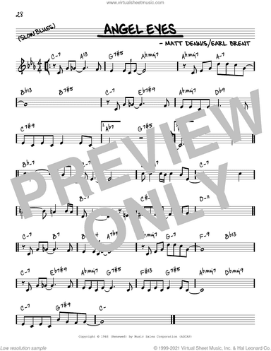 Angel Eyes [Reharmonized version] (arr. Jack Grassel)
