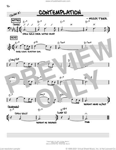 Contemplation [Reharmonized version] (arr. Jack Grassel)