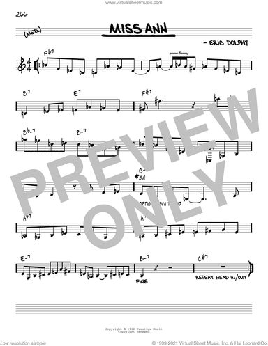Miss Ann [Reharmonized version] (arr. Jack Grassel)