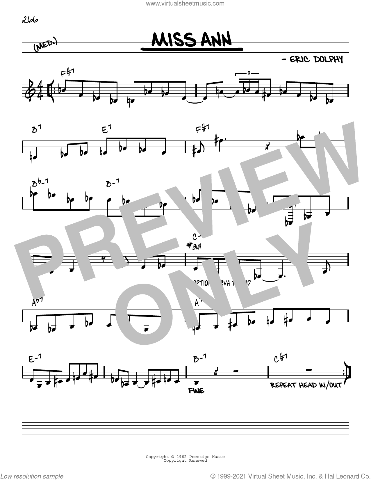 Miss Ann [Reharmonized version] (arr. Jack Grassel)