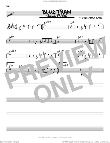 Blue Train (Blue Trane) [Reharmonized version] (arr. Jack Grassel)