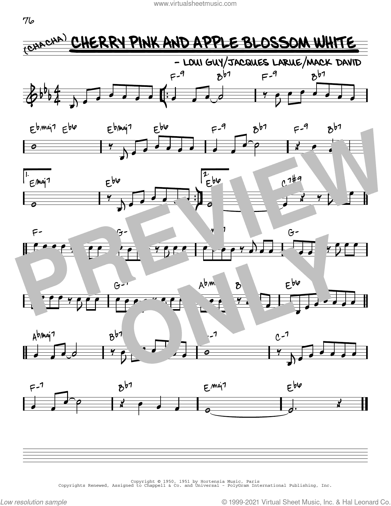 Cherry Pink And Apple Blossom White [Reharmonized version] (arr. Jack Grassel)