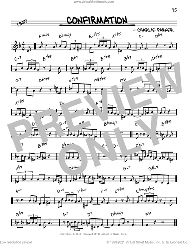 Confirmation [Reharmonized version] (arr. Jack Grassel)