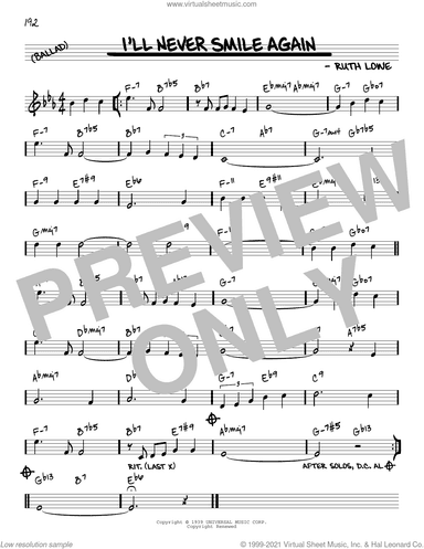 I'll Never Smile Again [Reharmonized version] (arr. Jack Grassel)