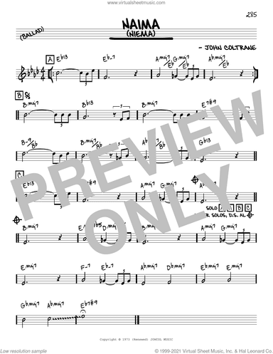 Naima (Niema) [Reharmonized version] (arr. Jack Grassel)