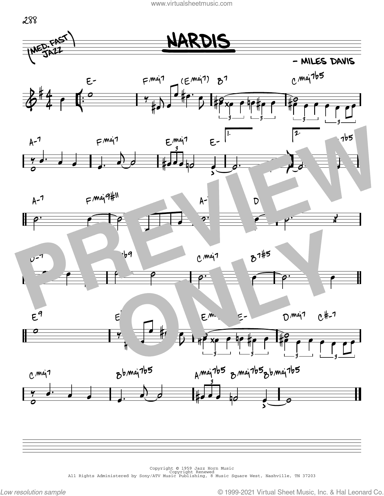 Nardis [Reharmonized version] (arr. Jack Grassel)