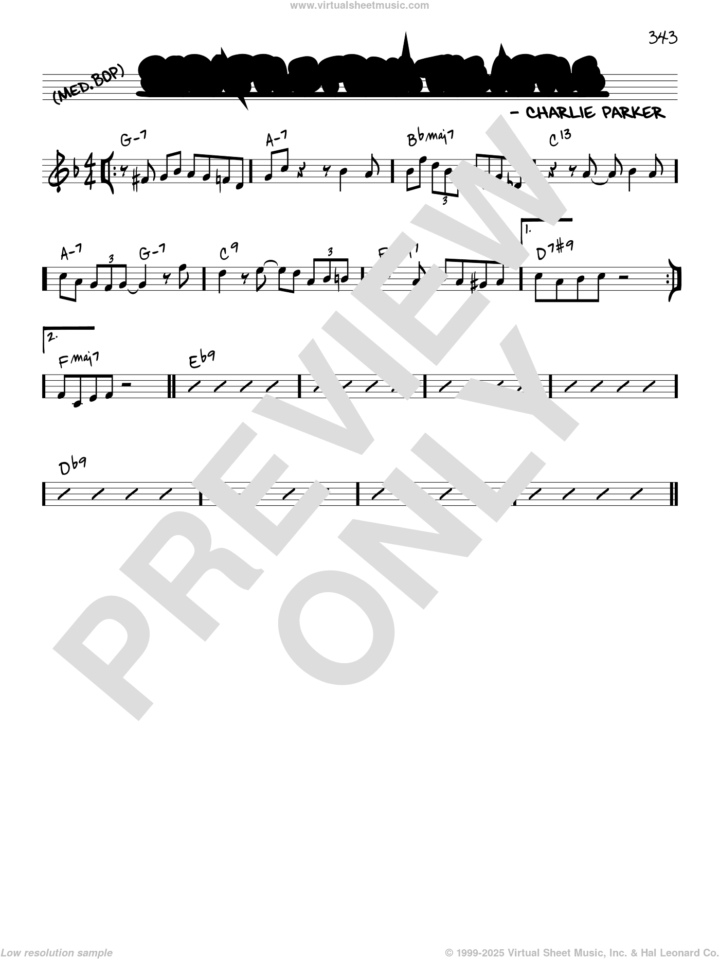 Scrapple From The Apple [Reharmonized version] (arr. Jack Grassel)