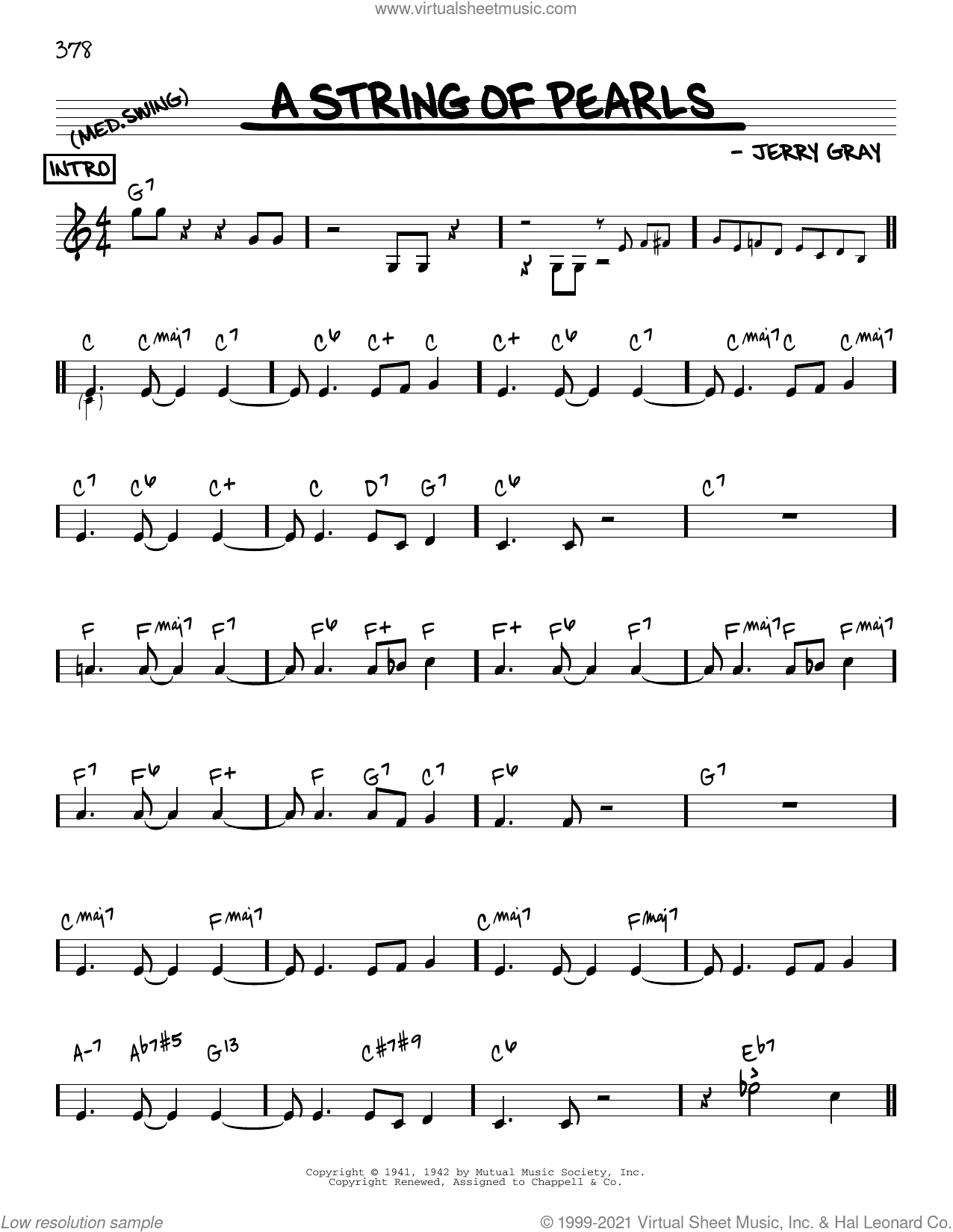 A String Of Pearls [Reharmonized version] (arr. Jack Grassel)