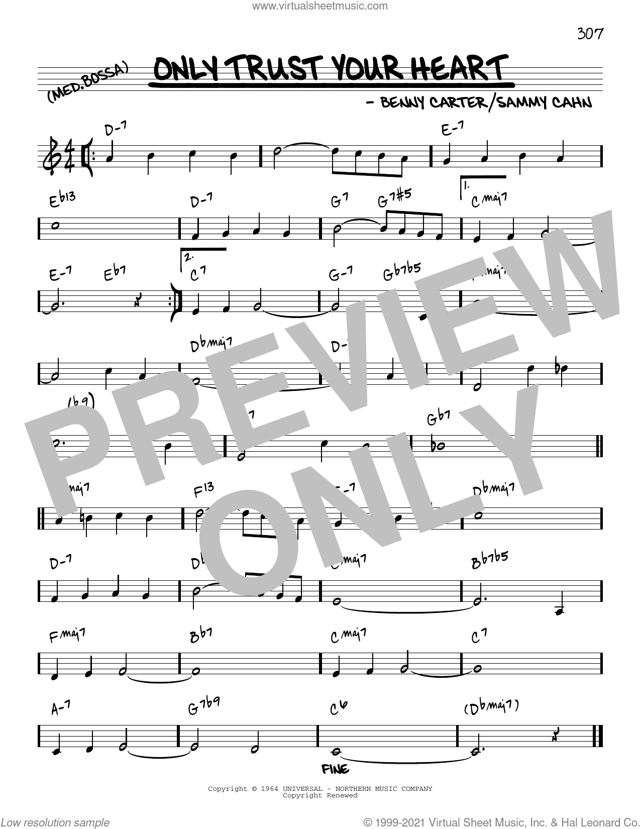 Only Trust Your Heart [Reharmonized version] (arr. Jack Grassel)
