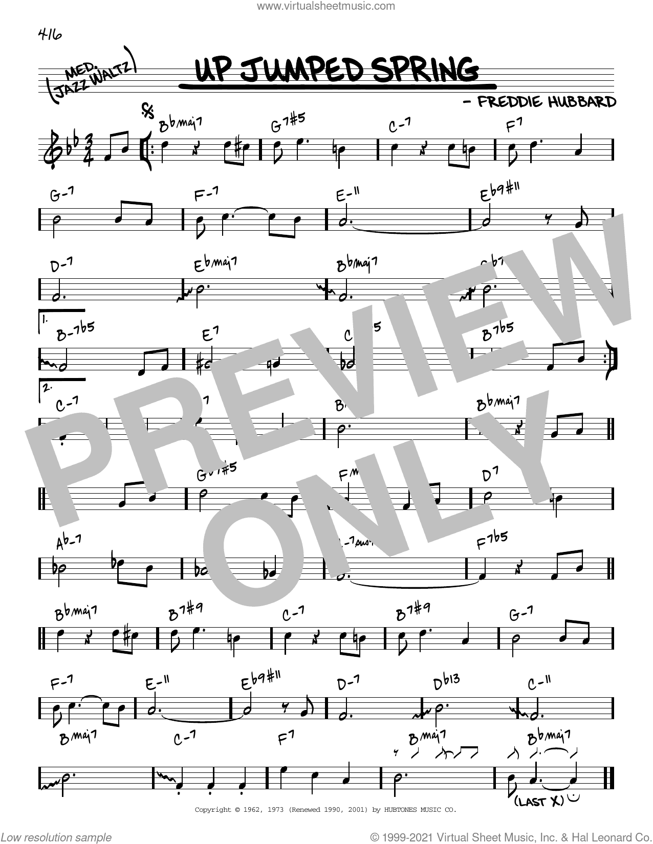 Up Jumped Spring [Reharmonized version] (arr. Jack Grassel)