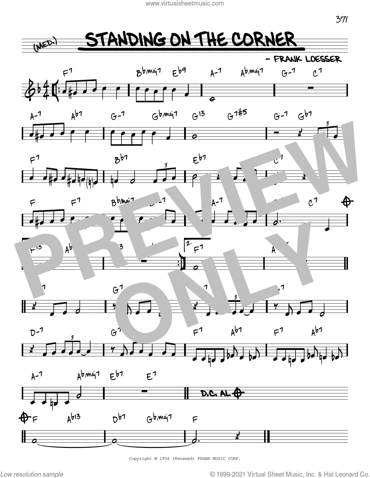Standing On The Corner [Reharmonized version] (arr. Jack Grassel)
