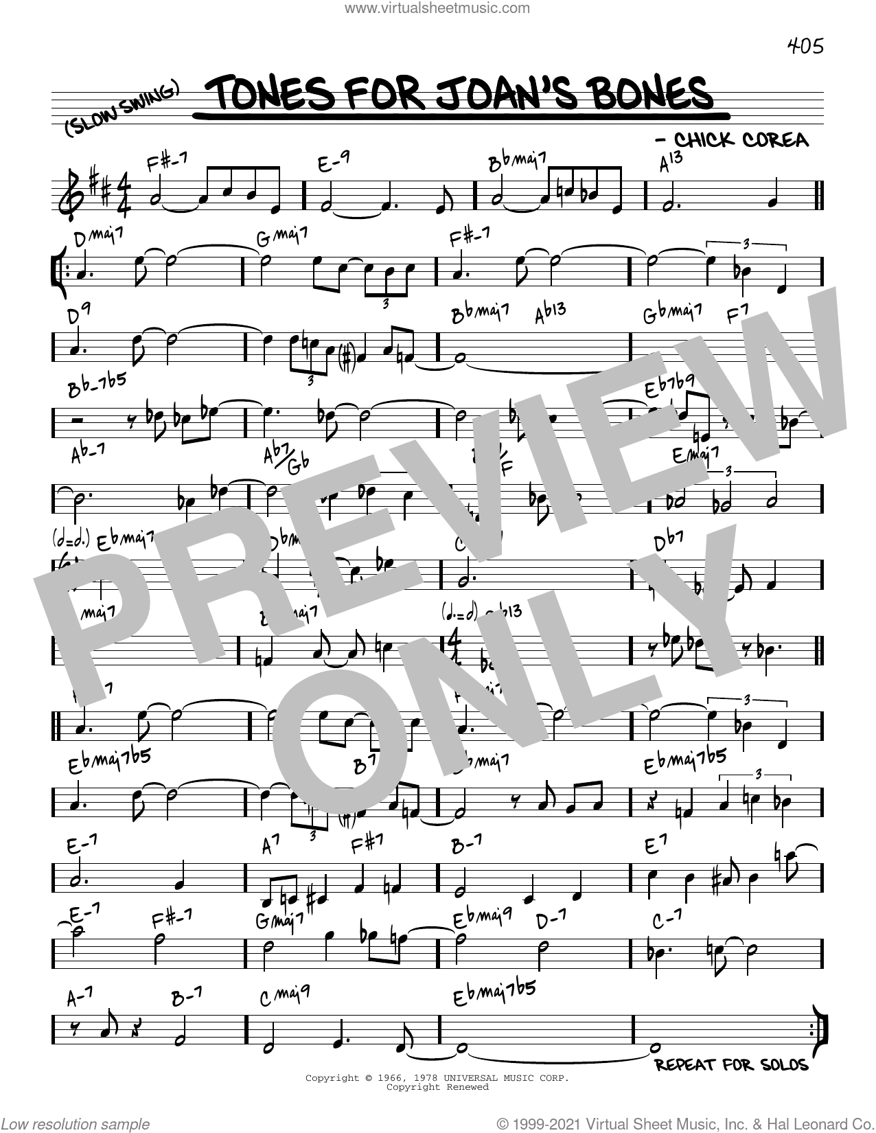 Tones For Joan's Bones [Reharmonized version] (arr. Jack Grassel)