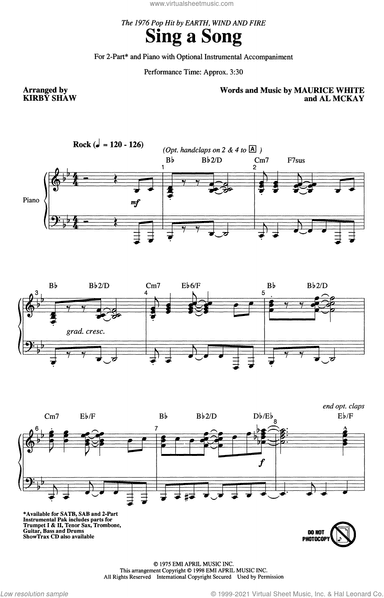 Sing A Song (arr. Kirby Shaw)