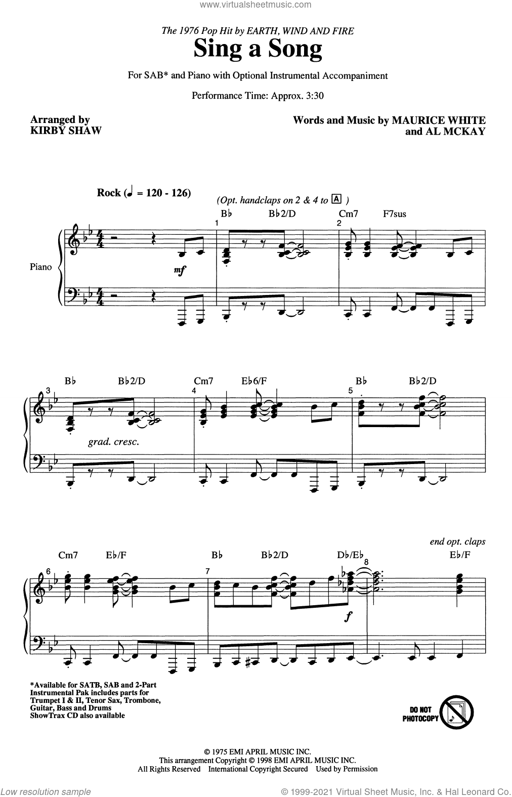 Sing A Song (arr. Kirby Shaw)