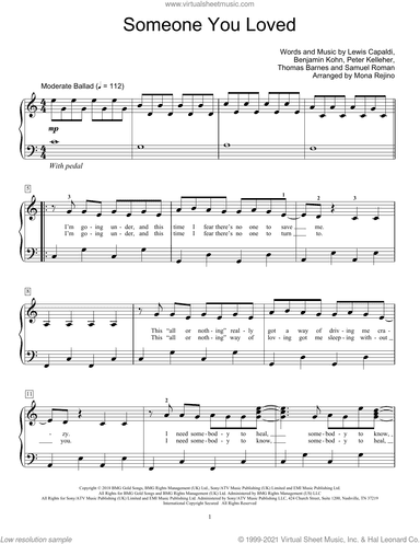 Someone You Loved (arr. Mona Rejino)