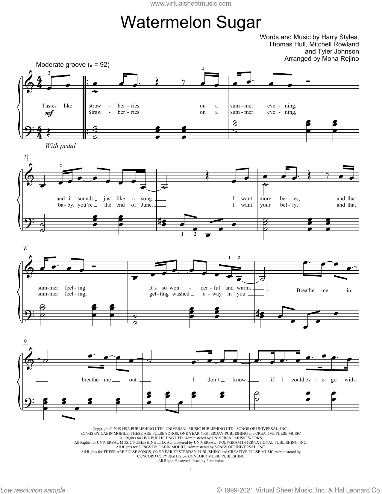 Watermelon Sugar (arr. Mona Rejino)
