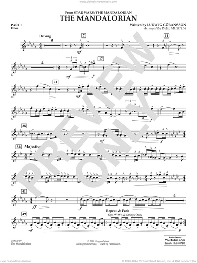 The Mandalorian (from Star Wars: The Mandalorian) (arr Paul Murtha)