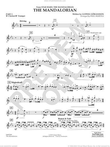 The Mandalorian (from Star Wars: The Mandalorian) (arr Paul Murtha)