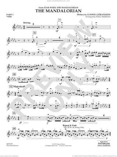 The Mandalorian (from Star Wars: The Mandalorian) (arr Paul Murtha)