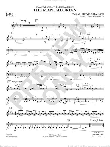 The Mandalorian (from Star Wars: The Mandalorian) (arr Paul Murtha)