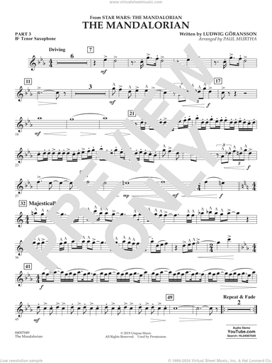 The Mandalorian (from Star Wars: The Mandalorian) (arr Paul Murtha)