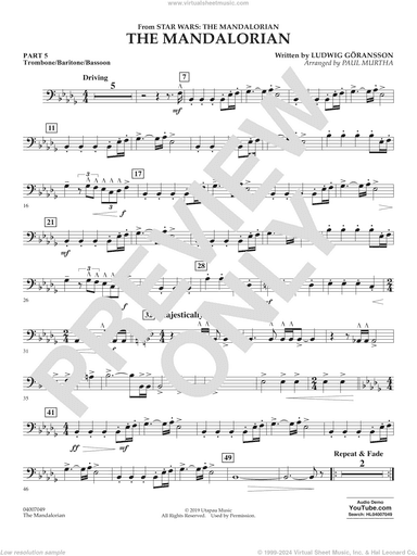The Mandalorian (from Star Wars: The Mandalorian) (arr Paul Murtha)
