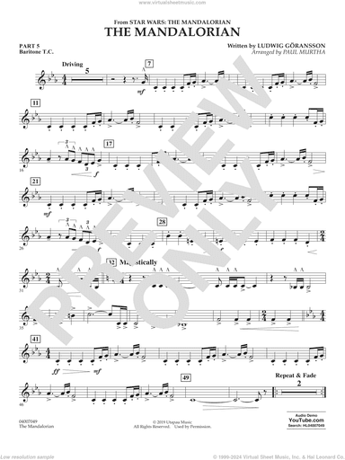 The Mandalorian (from Star Wars: The Mandalorian) (arr Paul Murtha)