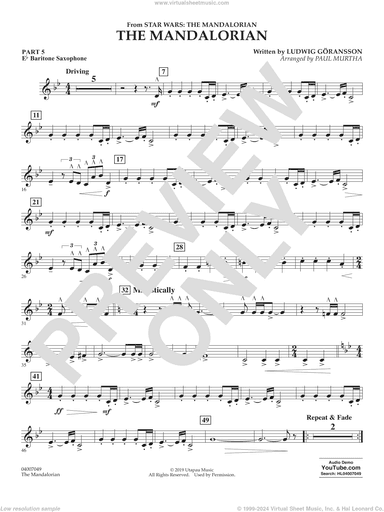 The Mandalorian (from Star Wars: The Mandalorian) (arr Paul Murtha)