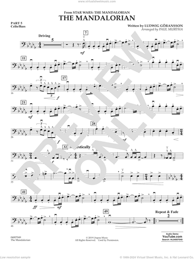 The Mandalorian (from Star Wars: The Mandalorian) (arr Paul Murtha)