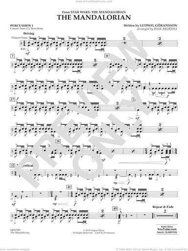 The Mandalorian (from Star Wars: The Mandalorian) (arr Paul Murtha)