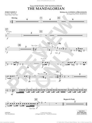 The Mandalorian (from Star Wars: The Mandalorian) (arr Paul Murtha)