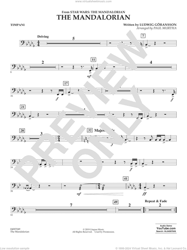 The Mandalorian (from Star Wars: The Mandalorian) (arr Paul Murtha)