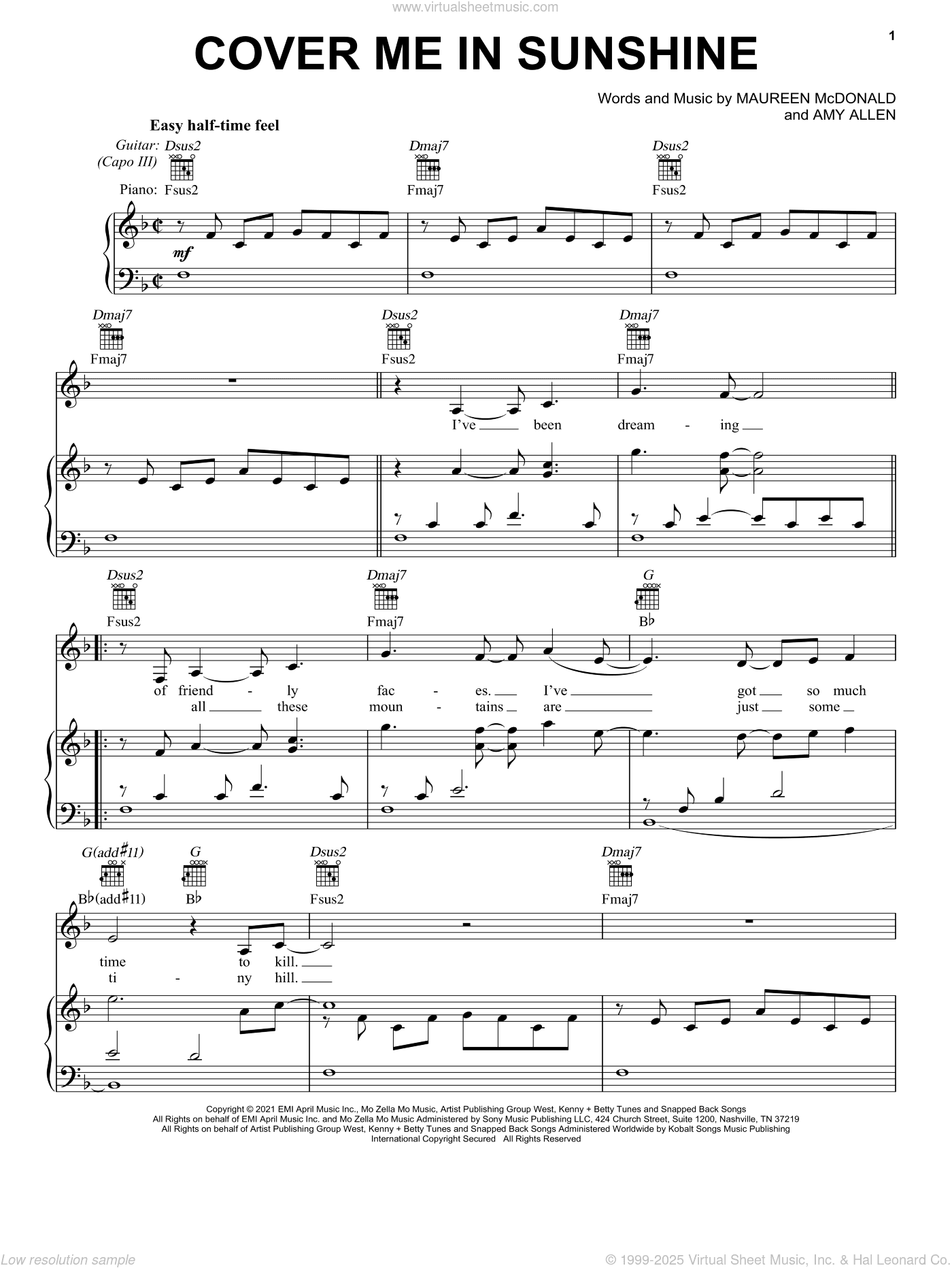 Cover Me In Sunshine