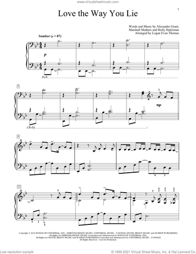Love The Way You Lie (feat. Rihanna) (arr. Logan Evan Thomas)